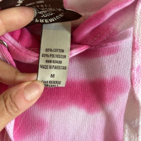 Jon Lauren Pink and White Tye Dye Hoodie - Picture 9 of 10